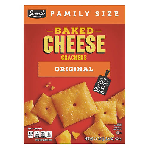 SpaVita◆サッキー◆ Savoritz Family Size Baked Cheese Crackers, 21 oz